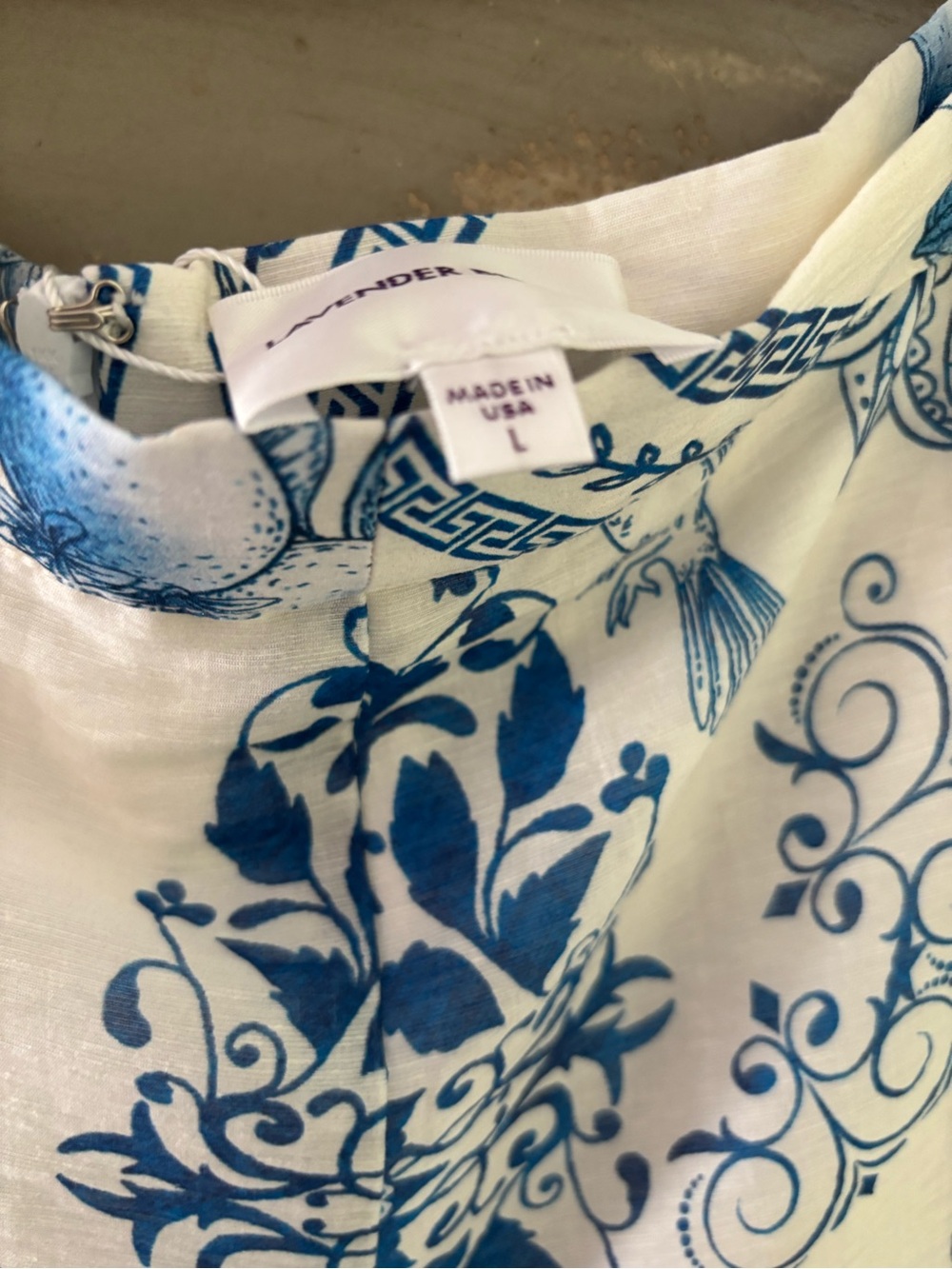 Lavender Brown White and Blue Printed Women's Shorts - Picture 5 of 14